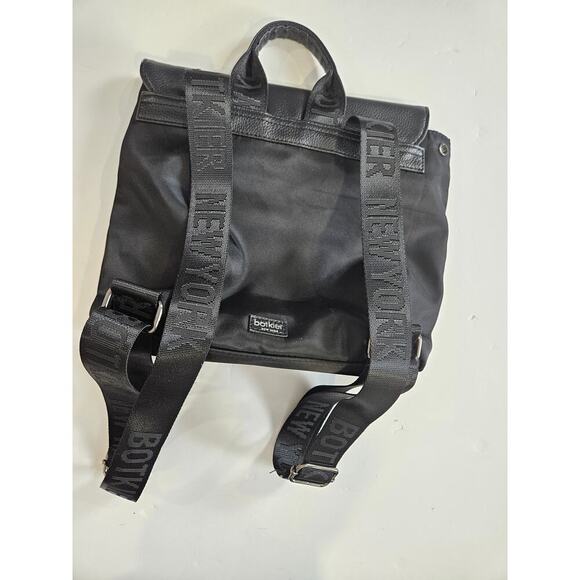Botkier New York Backpack Purse Bag Black Leather Nylon 10x10.5 in - Picture 6 of 7